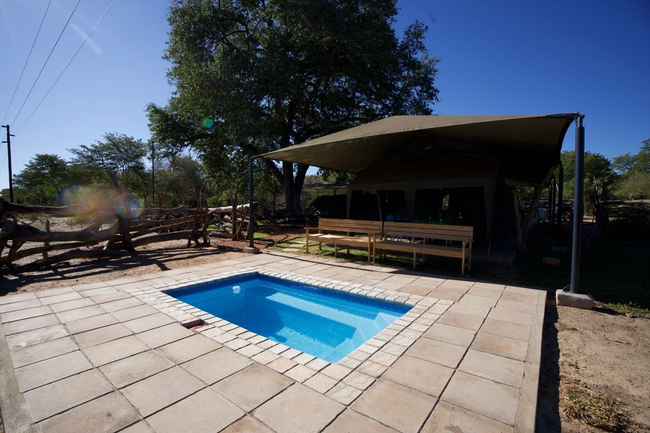 The Siding's small plunge pool sits beside a covered deck with benches